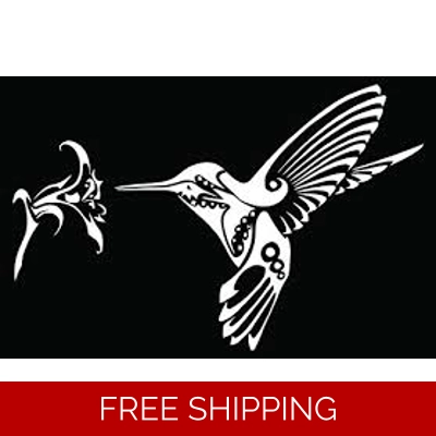 hummingbird flower bird Die Cut Vinyl Decal sticker
